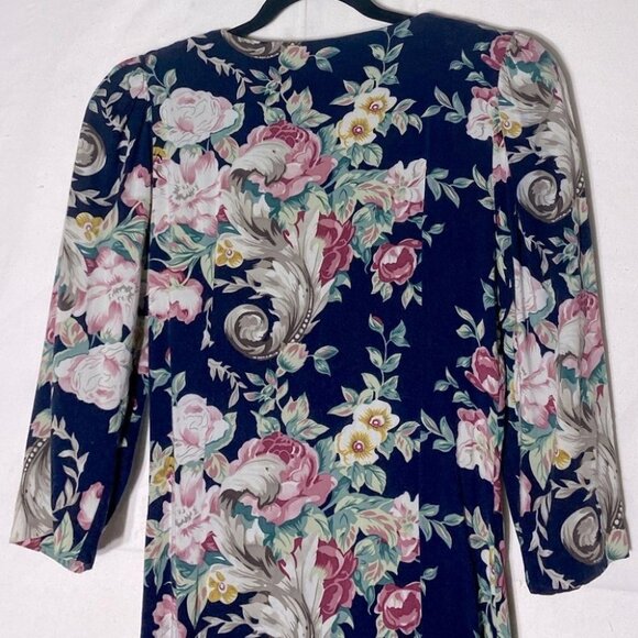 Vintage Honey Fashions Romantic Floral Cottagecore Dress With Lace Collar - Picture 10 of 13